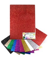 Mikroguma brokatowa 20x30cm , 10 ark kol mix Mikroguma brokatowa 20x30cm , 10 ark kol mix